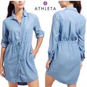 ⚜️Athleta Candid Chambray Denim Shirt Dress⚜️